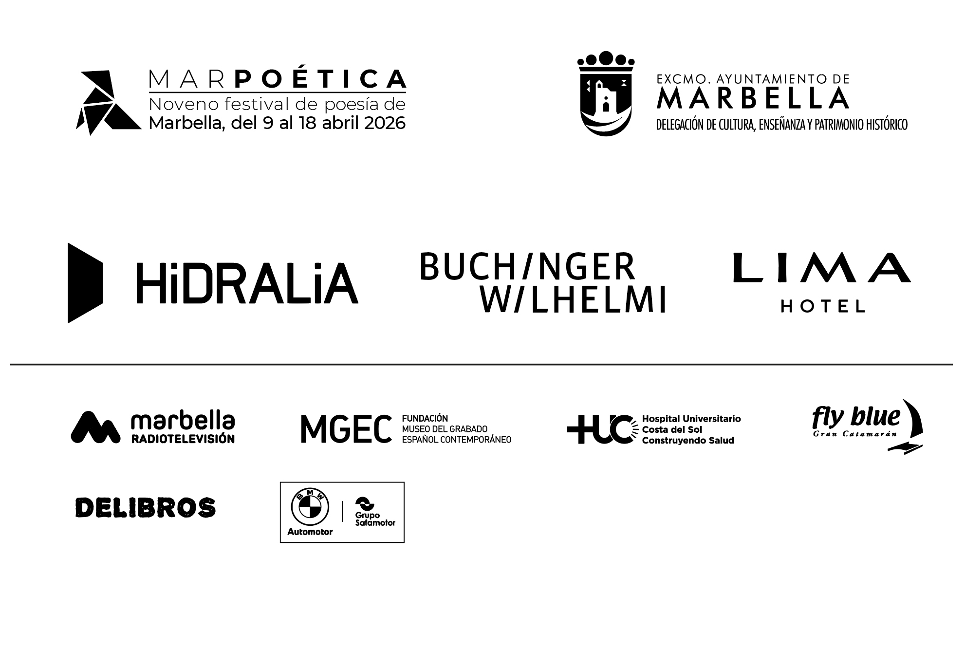 logotipos organizan, patrocinan y colaboran